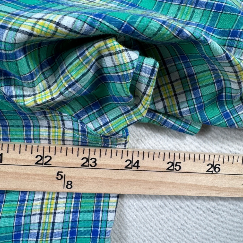 Chaps Easy Care Plaid Button Down Shirt Men’s Large Short Sleeve - Picture 4 of 6